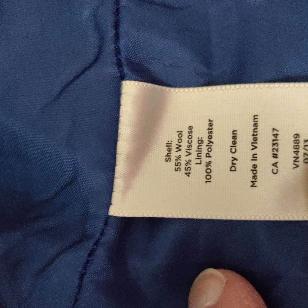 2/$10 04W01 Talbots blue, black & gray plaid mostly wool skirt 6P - Picture 7 of 7